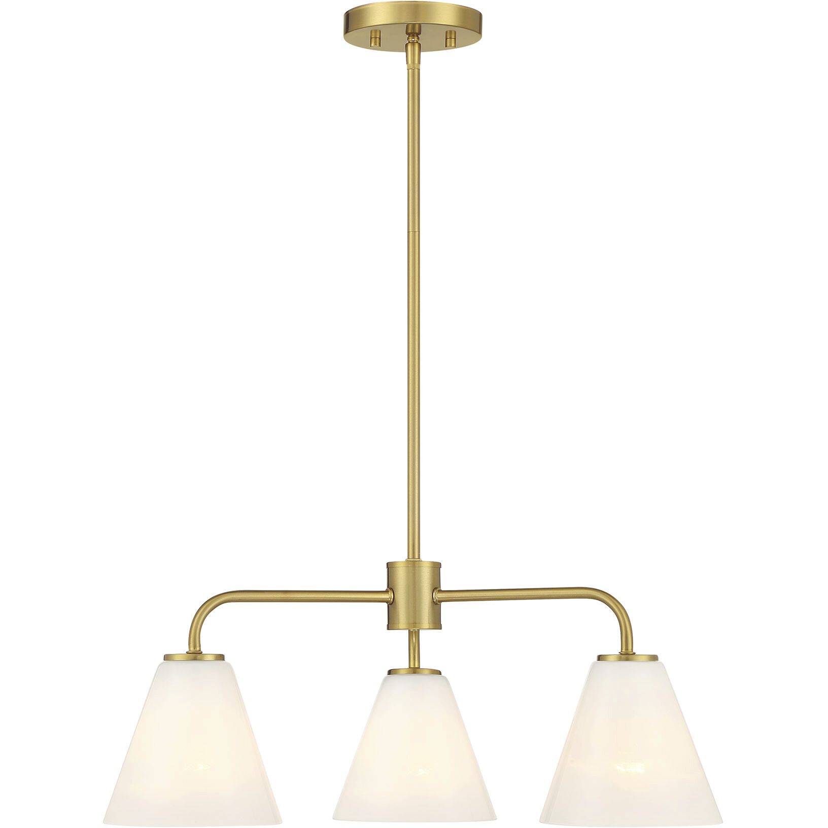 Blair 3 Light 24 inch Warm Brass Chandelier Ceiling Light